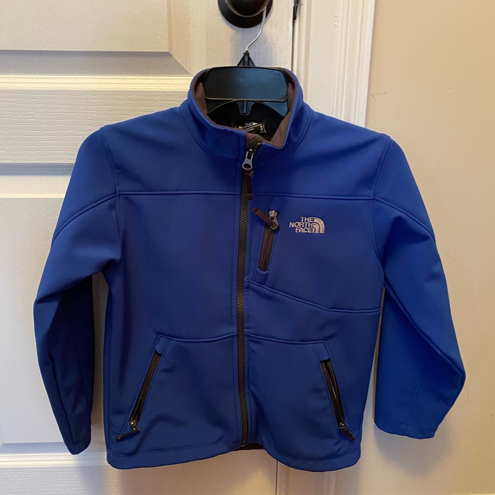 North Face - soft shell outside and fleece inside - boys small (7/8)